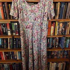 Vintage Floral Print Women's Dress